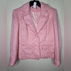 Protrait Women's Button-up Pink Blazer Jacket Size 8